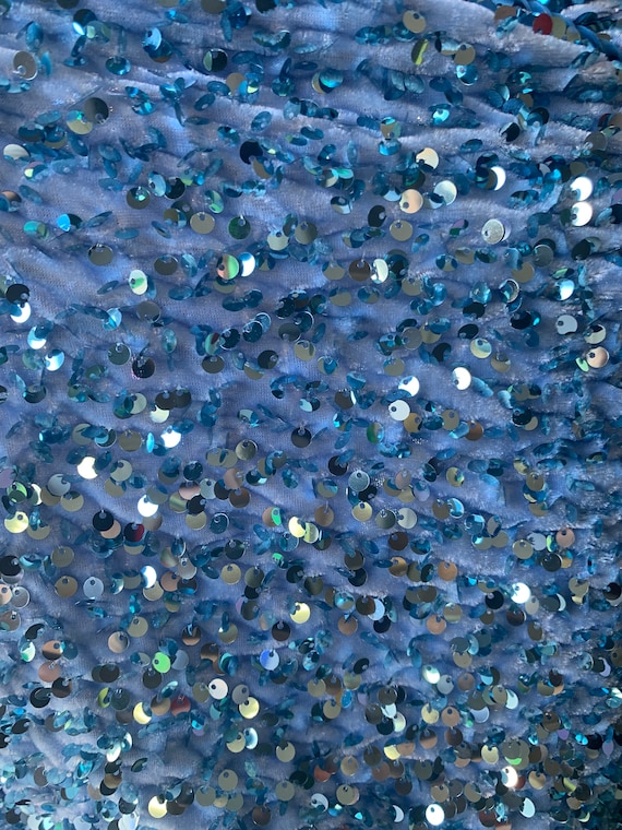 Velvet Sequin Fabric by the Yard 