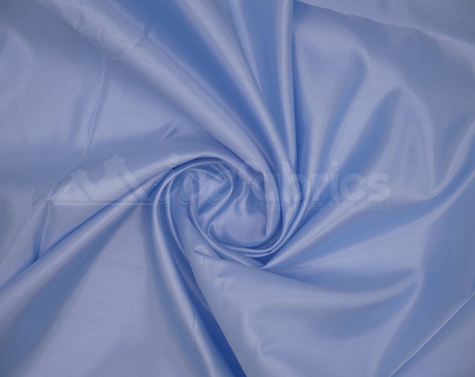 Baby Blue Silky Bridal Satin Fabric By The Yard _ Charmeuse Thick Heavy Satin Fabric_ 60" wide_ Wholesale Price