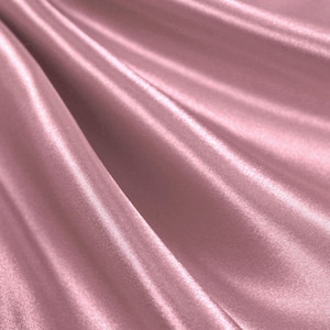 Mauve _ Medium High Quality Satin Fabric Sold By The Yard/ 60&#39;&#39; Wide Inches Used For Dresses, Decorations, Fashion Show/Wholesale Price