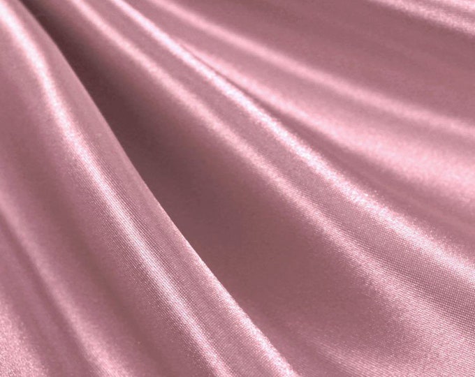 Mauve _ Medium High Quality Satin Fabric Sold By The Yard/ 60'' Wide Inches Used For Dresses, Decorations, Fashion Show/Wholesale Price