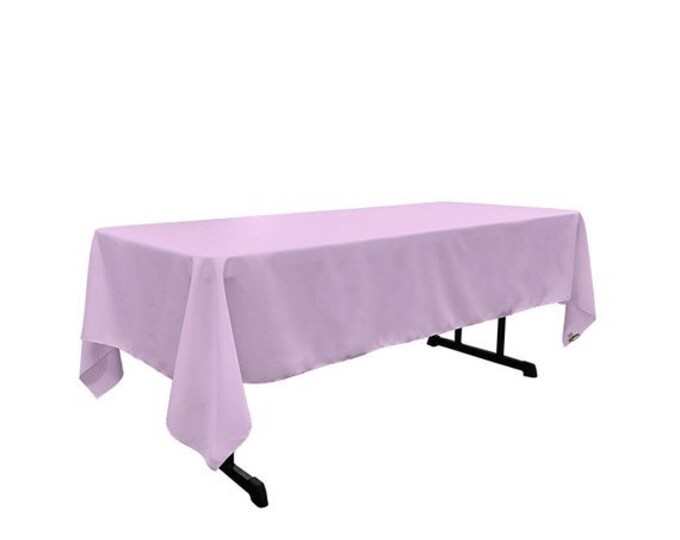 Rectangular Polyester Tablecloth 60 x 144 Inches Lavender decorations wedding prom decor runners outdoor tablecloths DJ tablecloths shop