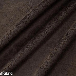 Brown New Faux Fur | Brown Fleece Minky Fabric By The Yard | Faux Fur Fabric | 58’’ Wide | Thick and Soft