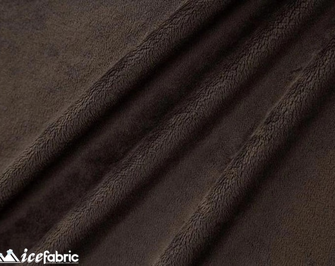 Brown New Faux Fur | Brown Fleece Minky Fabric By The Yard | Faux Fur Fabric | 58’’ Wide | Thick and Soft