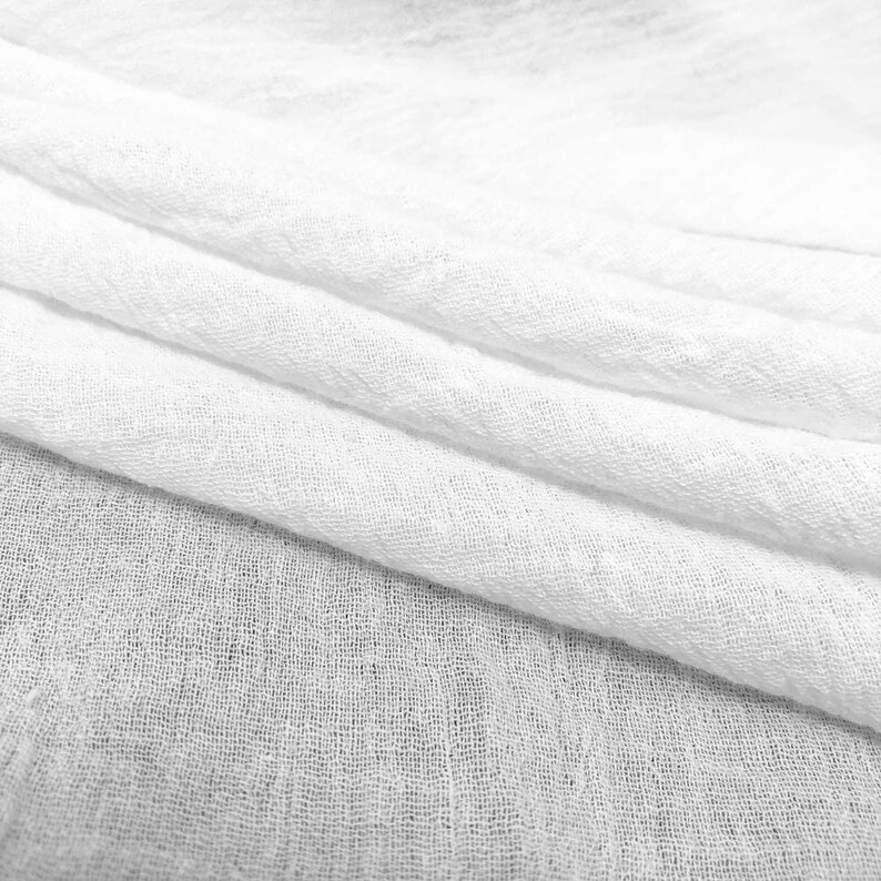 White_ 100 Cotton Gauze Fabric Sold by the Yard_ 50 Etsy
