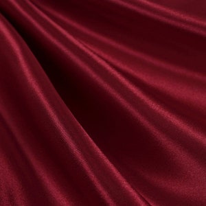 Cranberry_ Medium High Quality Satin Fabric Sold By The Yard/ 60&#39;&#39; Wide Inches Used For Dresses, Decorations, Fashion Show/Wholesale Price