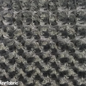 Tessuto Minky Rosette Rose grigio carbone tagliato su misura / Tessuto elasticizzato in 4 direzioni / Tessuto ultra super morbido / Tessuto con trama a vortice di peluche largo 58&quot;