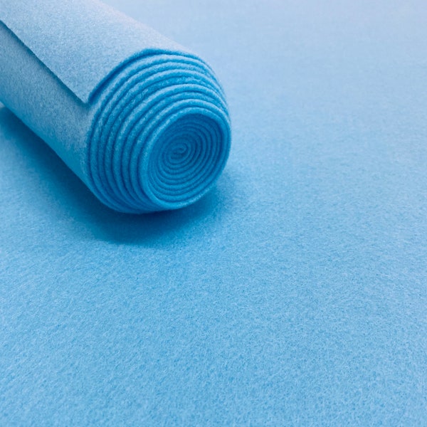 Baby Blue Acrylic Felt Fabric_ "72 Wide _ Thick Quality Felt Fabric By The Yard _ Felt By The BOLT _ Wholesale Price