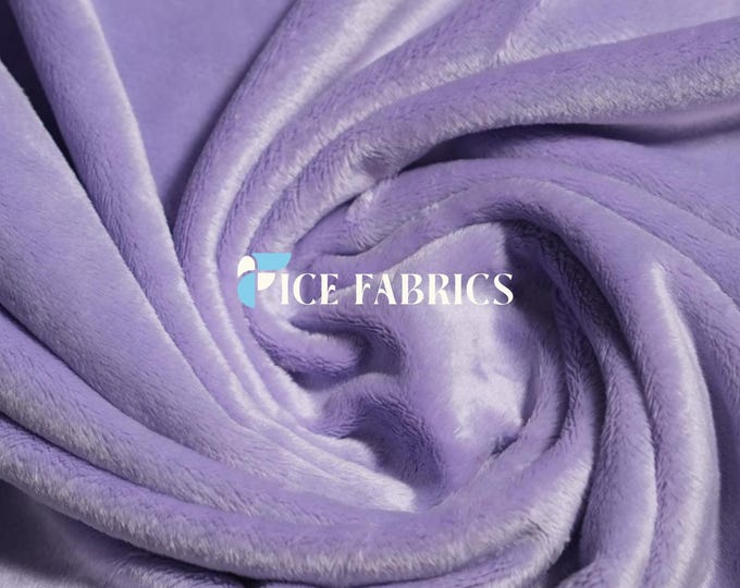 Lilac New Faux Fur | Ivory Fleece Minky Fabric By The Yard | Faux Fur Fabric | 58’’ Wide | Thick and Soft