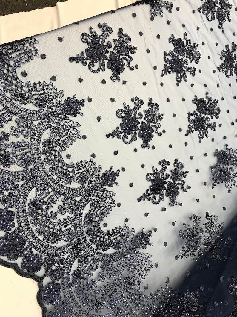 Tablecloths Runners Night Gowns Costumes Navy Mesh Lace Floral Fabric By The Yard/_ Embroidery Handmade Floral Lace/_ Decor Skirts