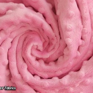 Neue Rosa Dot Minky Stoff Meterware | Großhandelspreis Ultra Soft Fleece-Stoff | 60 &quot;Breit