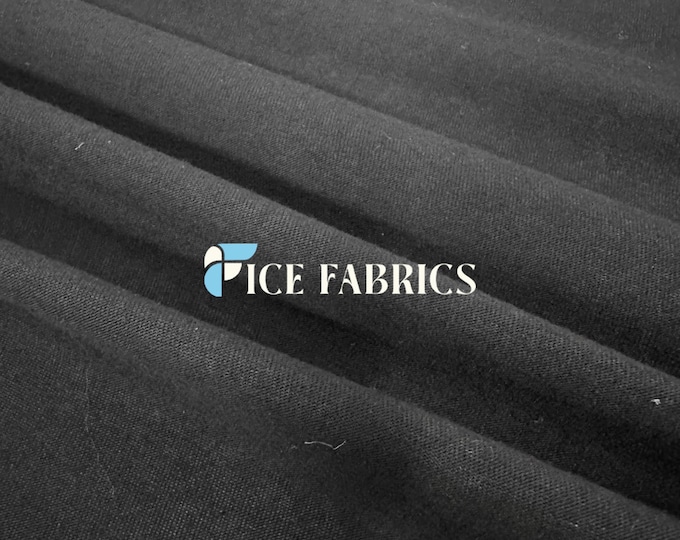 Black 4 Way Stretch knit Cotton Spandex Fabric By The Yard Spandex Cotton Jersey Fabric
