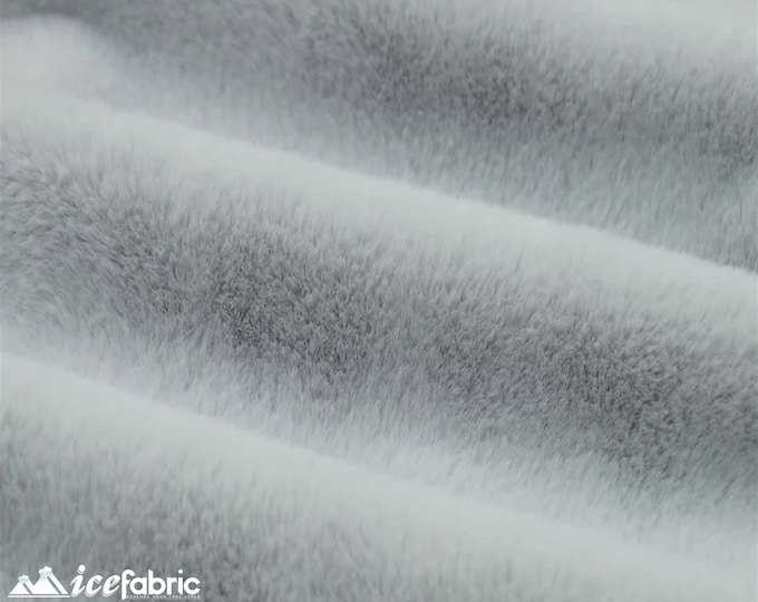 Platinum Bunny Faux Fur Thick Minky Fabric By The Yard | Ultra Soft 0.5" Short Pile Rabbit Fur Fabric | 60" Wide Minky Rabbit Fur