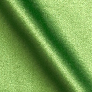 Lime Green- Soft Silky Shiny Stretch Charmeuse Satin Fabric By The Yard- Thin Satin- %5 Spandex