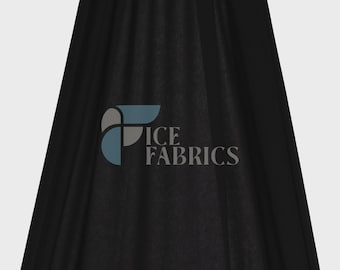 Tecido de algodão preto com elasticidade em 4 direções, vendido por metro (152 cm de largura), leve, em algodão com elastano, ideal para vestidos, costura e confecção de roupas | FlexCot