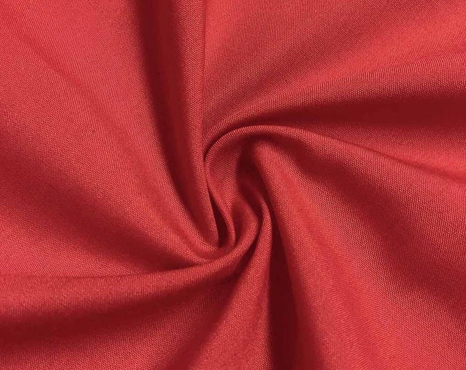 Red_ High Quality 60 Wide Poly cotton Fabric By The Yard/Costumes, Decor, Dresses, Shirt Clothing, Garments Bed Spreads Pillow Cases
