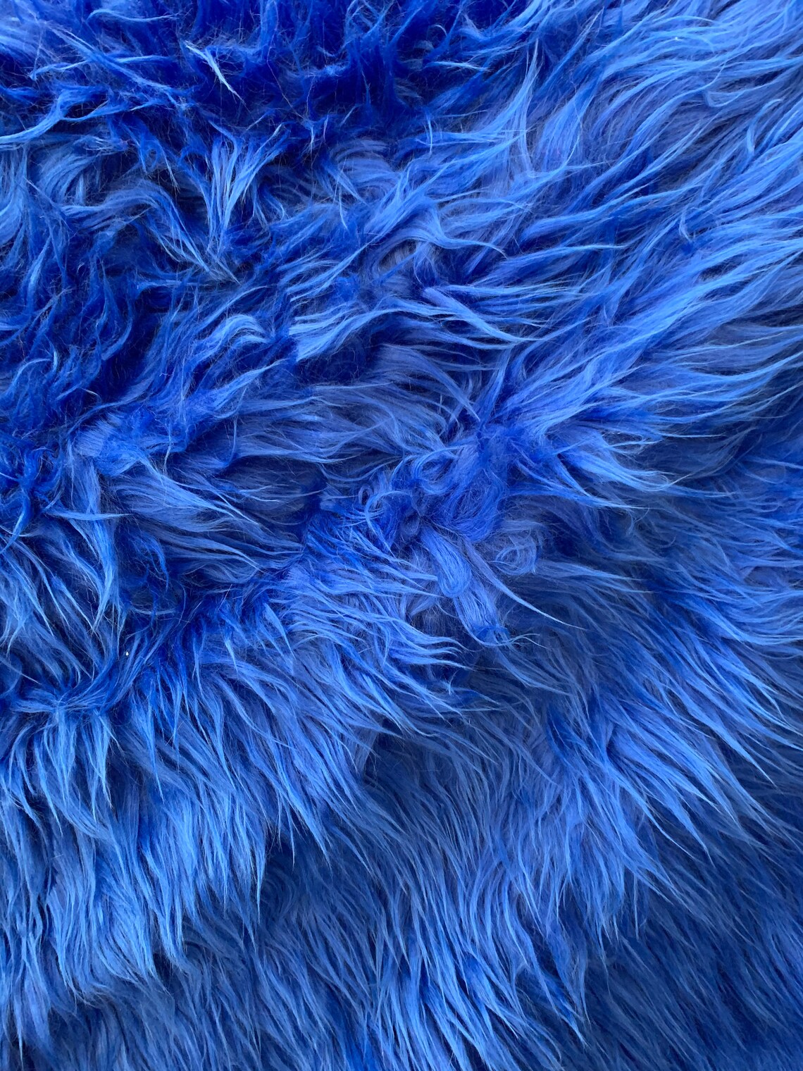 Royal Blue Canadian Faux Fur Fabric by the Yard Mongolian Etsy