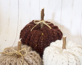 Handmade Crochet Fall Pumpkin- Made to order Crochet Pumpkin- Fall Decor