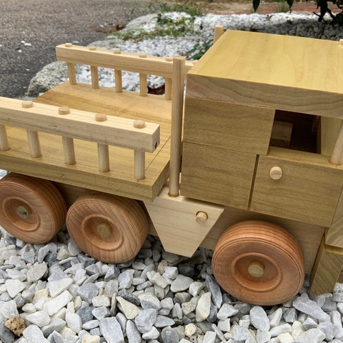 Wood Toys Wood Cars Wood Trucks Natural Wood Toys Etsy