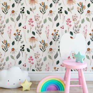 Pastell Kamille Wallpaper entfernbare Tapete Wildblumen selbstklebende Tapete