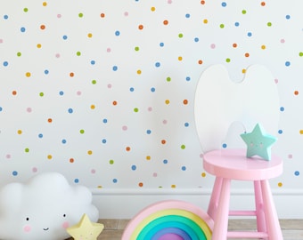 Colorful polka dots wallpaper mural,festival decoration backdrop mural,kids wallpaper temporary wallcovering,regular wallpaper available
