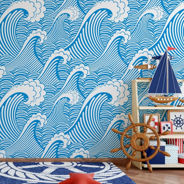 Wave Wallpaper - Etsy