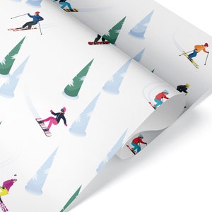Skiers Wallpaper Peel and Stick Wallpaper Removable Winter Seasonal ...
