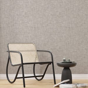 Gray Linen Texture Wallpaper,Removable Minimalist Art Decorative Wallpaper,Self adhesive Bedroom Print,Peel&Stick Linen Textured Wallpaper