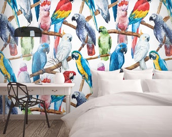Parrot Wallpaper | Etsy