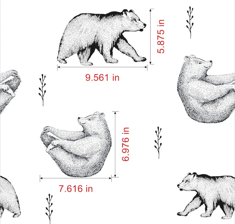 Puede incluir: Ilustraci&oacute;n en blanco y negro de un oso en cuatro poses diferentes. El oso est&aacute; de pie, sentado y acostado. Las ilustraciones est&aacute;n sobre un fondo blanco.