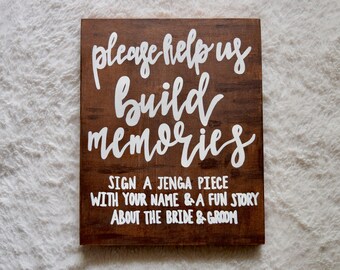 Jenga Guestbook Sign