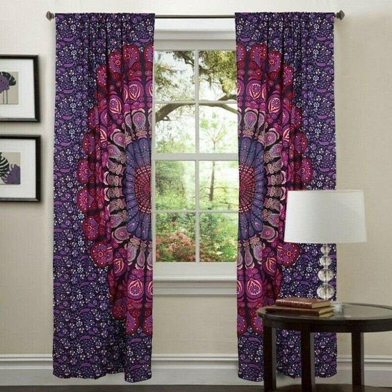 Hippie Curtains Boho Curtains Gypsy Teen Etsy