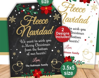 Fleece Navidad Christmas Gift Tags, Christmas Gift Tags, Teacher Gift Tags, Christmas Gift Tags, EDIT NOW, id: 11925