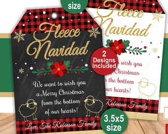 Fleece Navidad Christmas Gift Tags, Christmas Gift Tags, Teacher Gift Tags, Christmas Gift Tags, EDIT NOW, id: 11920