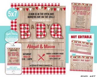 Baby Q Shower Invitations Etsy