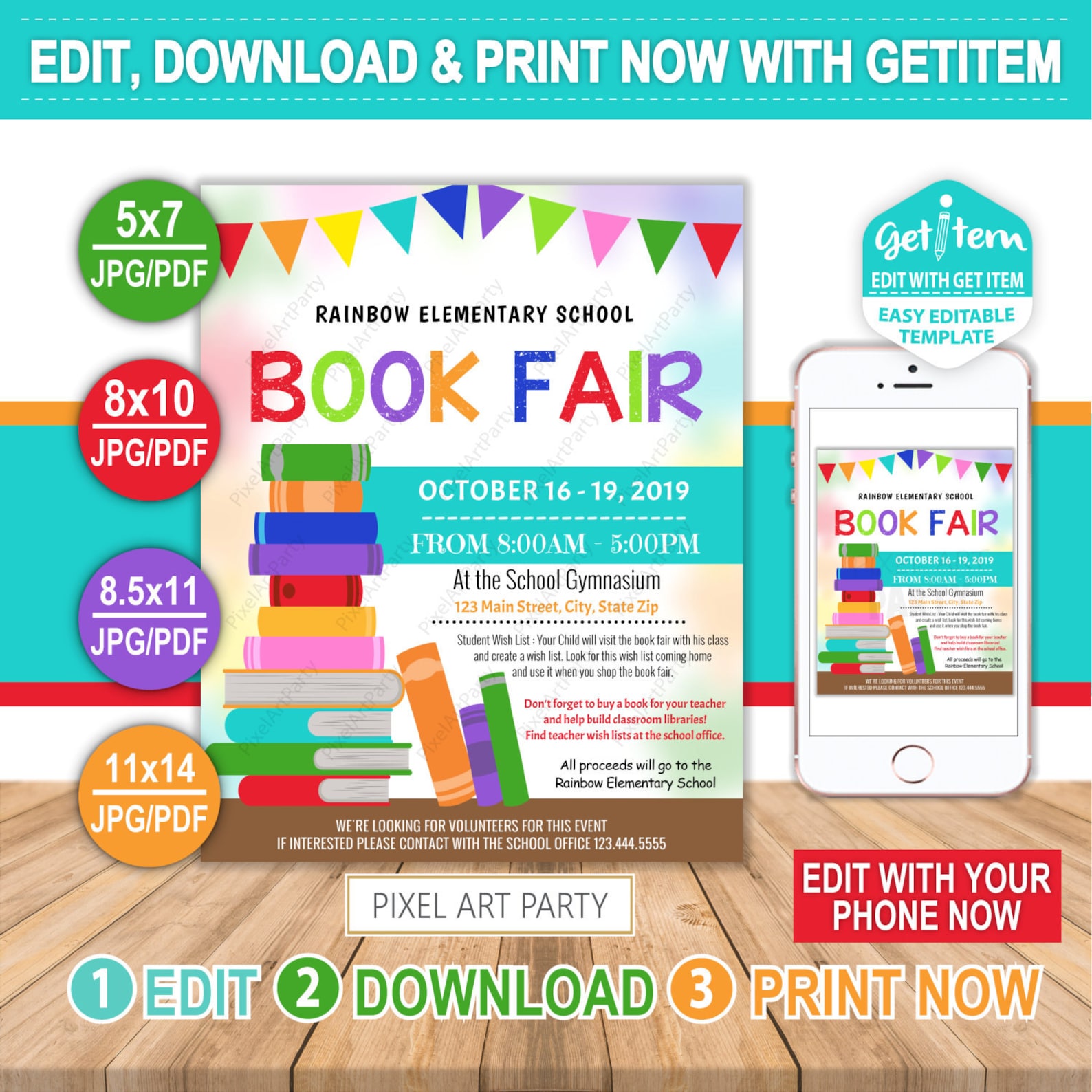 Book Fair Flyer Scholastic Book Fair Book Fair Bundle Etsy