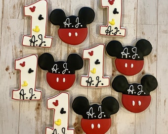 Mickey Birthday Cookies