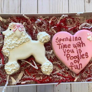 Poodle Valentine Cookies