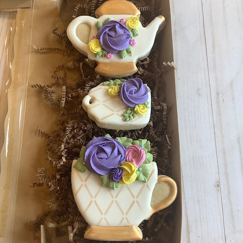 Alice Tea Party Sugar Cookies Onederland Shower Cookies Etsy