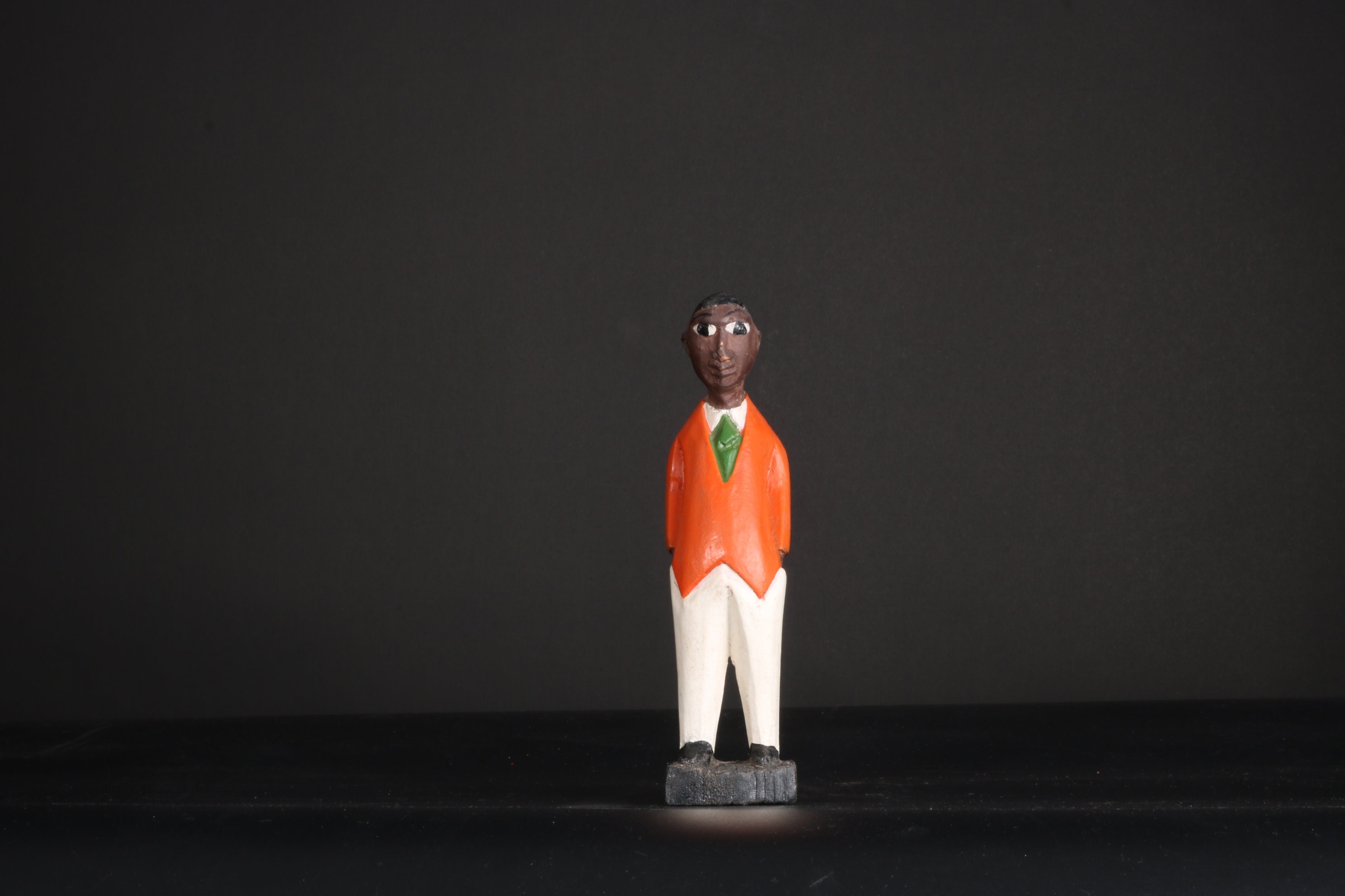 African Colon Statue Painted Wood Sculpture - Colon Profession ...