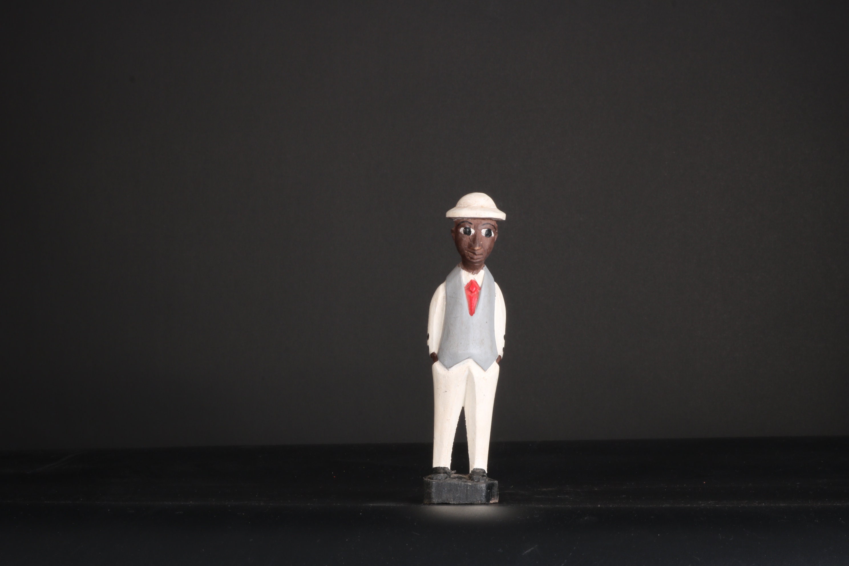 African Colon Statue Painted Wood Sculpture - Colon Profession ...