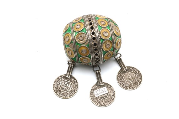 Old Silver Berber Jewelry Moroccan | Egg TAGEMOUT… - image 1