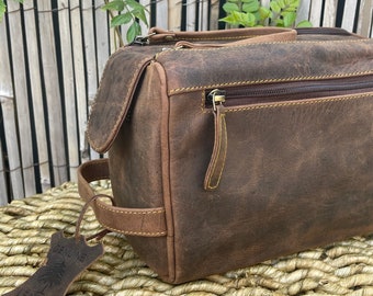 Sac de travail en cuir personnalisé, kit Dopp, cadeau groomsmen, cadeau de fête des pères,