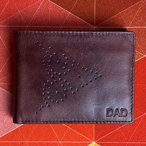 Personalised Men Wallet | Custom Embossed Wallet | Birthday Gift | Groomsmen Gifts | Anniversary Gift | Genuine Leather Brown Wallet