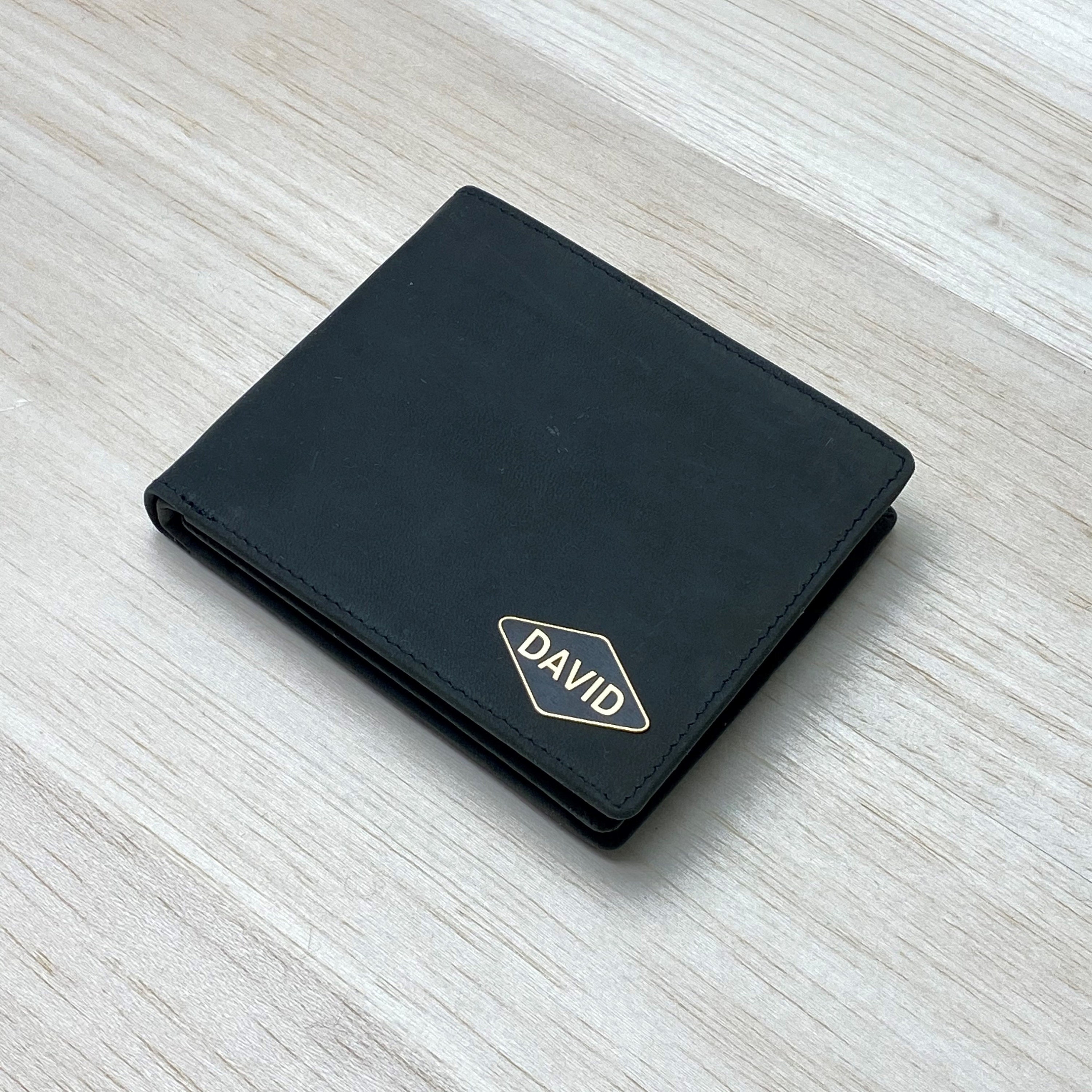 Personalised Logo Leather Wallet Custom Men Wallet Etsy