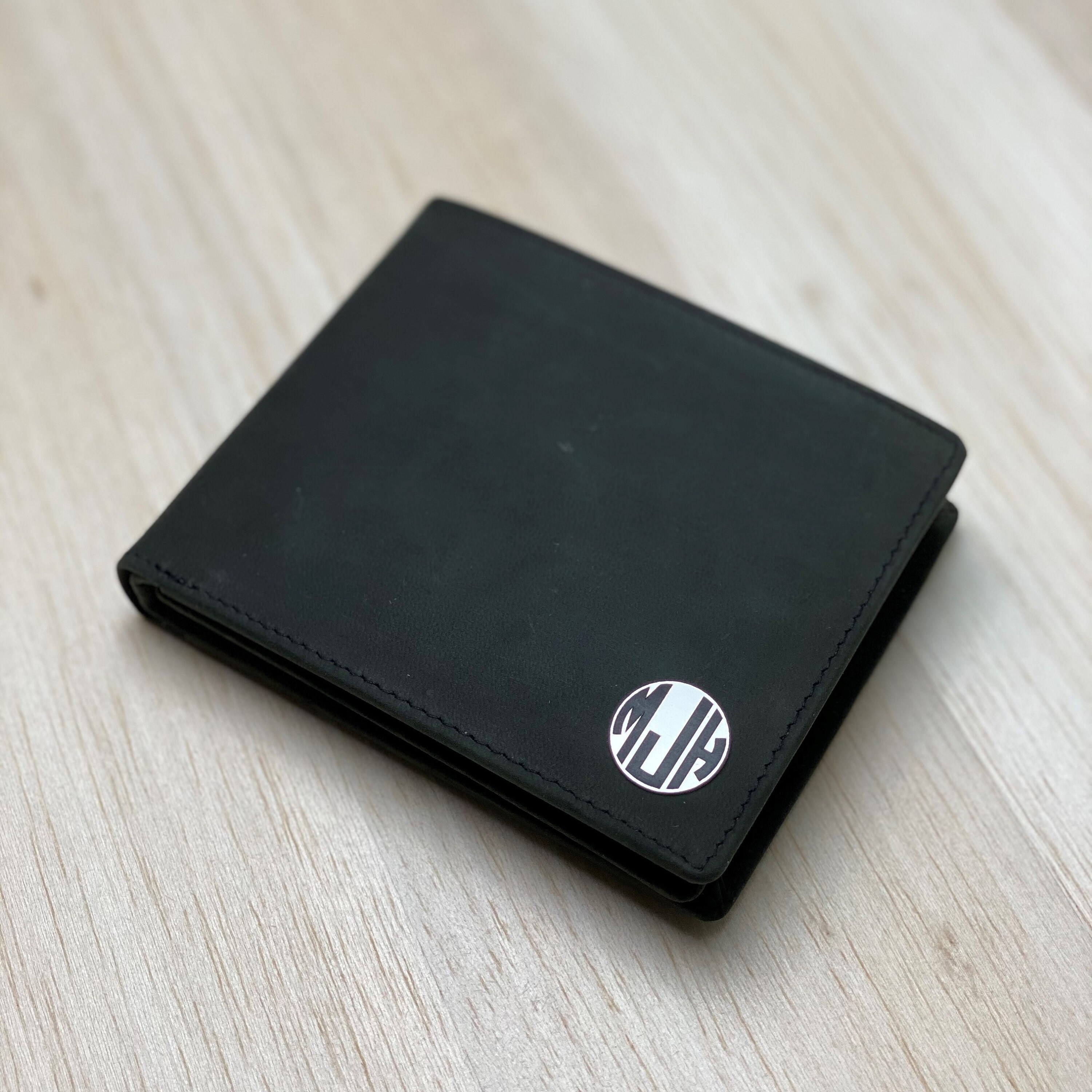 Personalised Logo Leather Wallet Custom Logo Wallet Etsy