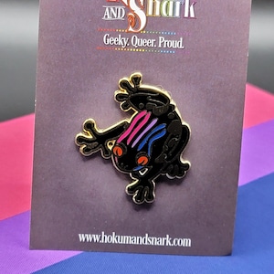 Bisexual Frog Pin | Subtle Bi Pride Frog Enamel Pin | LGBTQ Frog Pin