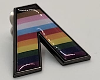 Emaille pin LGBTQ+ Ally: Pride Trans Inclusive 'A' reversspeld