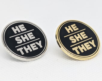 Pronoun Pin She/they - Etsy