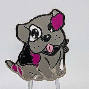 Asexual Pride Puppy Enamel Pin: Subtle Ace LGBT Jewelry