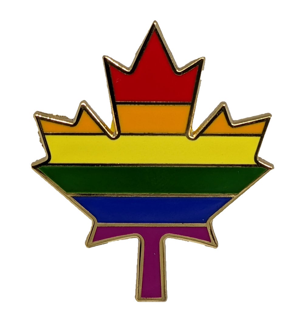 Gay Pride Rainbow Flag Canada Pride Canadian Maple Leaf Hard Etsy